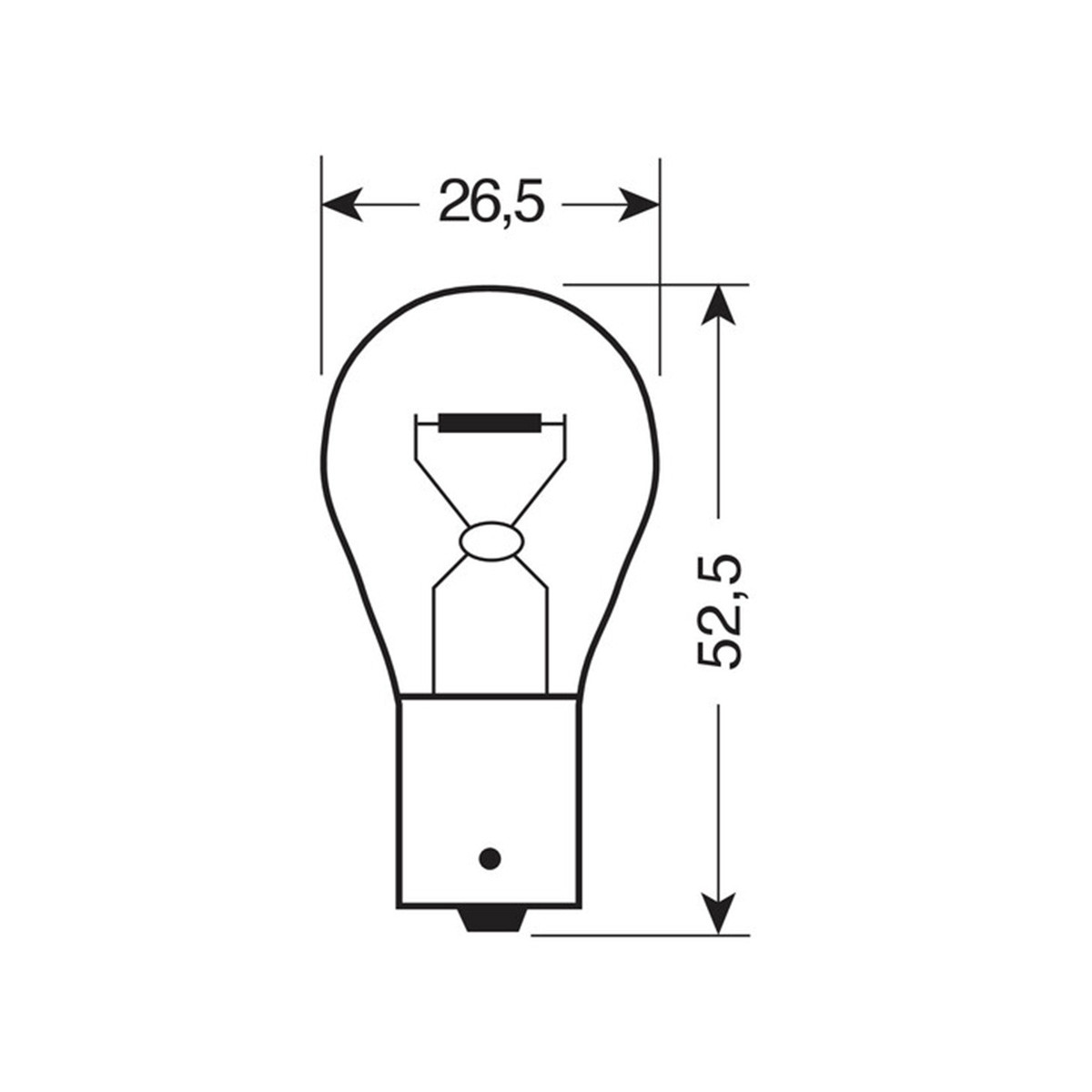 SIJ 58058 12/21W BA15S ZUTA LAMPA 