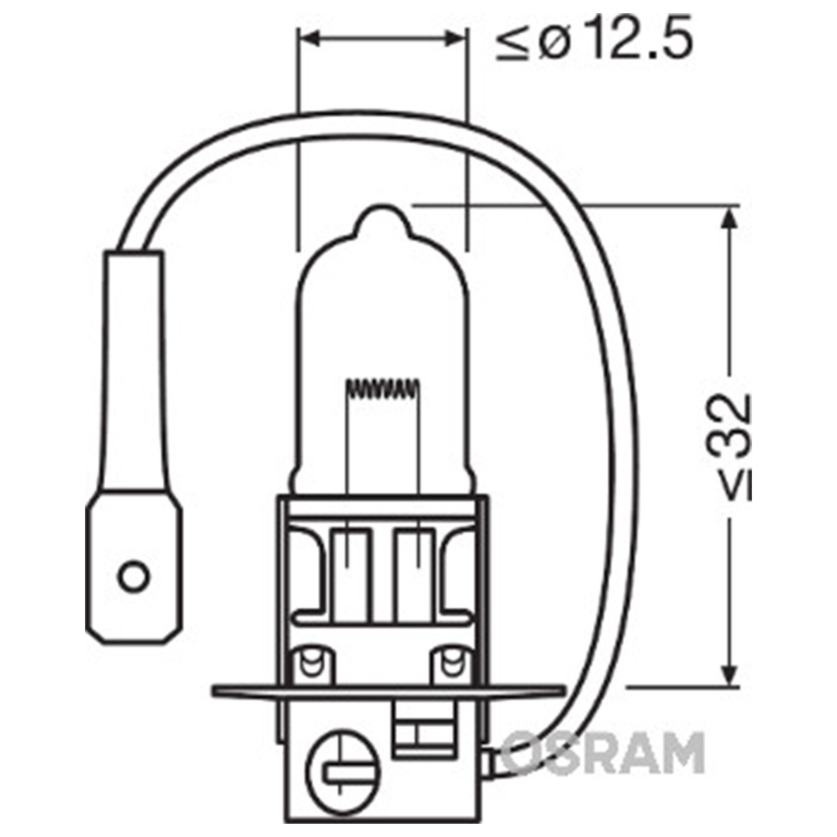 SIJAL 12/ H3 64151SUP 55W PK22S OSRAM 