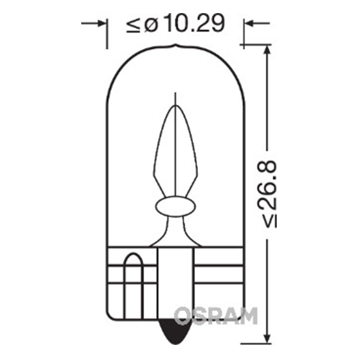 SIJAL PAR 12/ W3W 2821-02B 3W W2,1x9.5d BLI2 OSRAM 