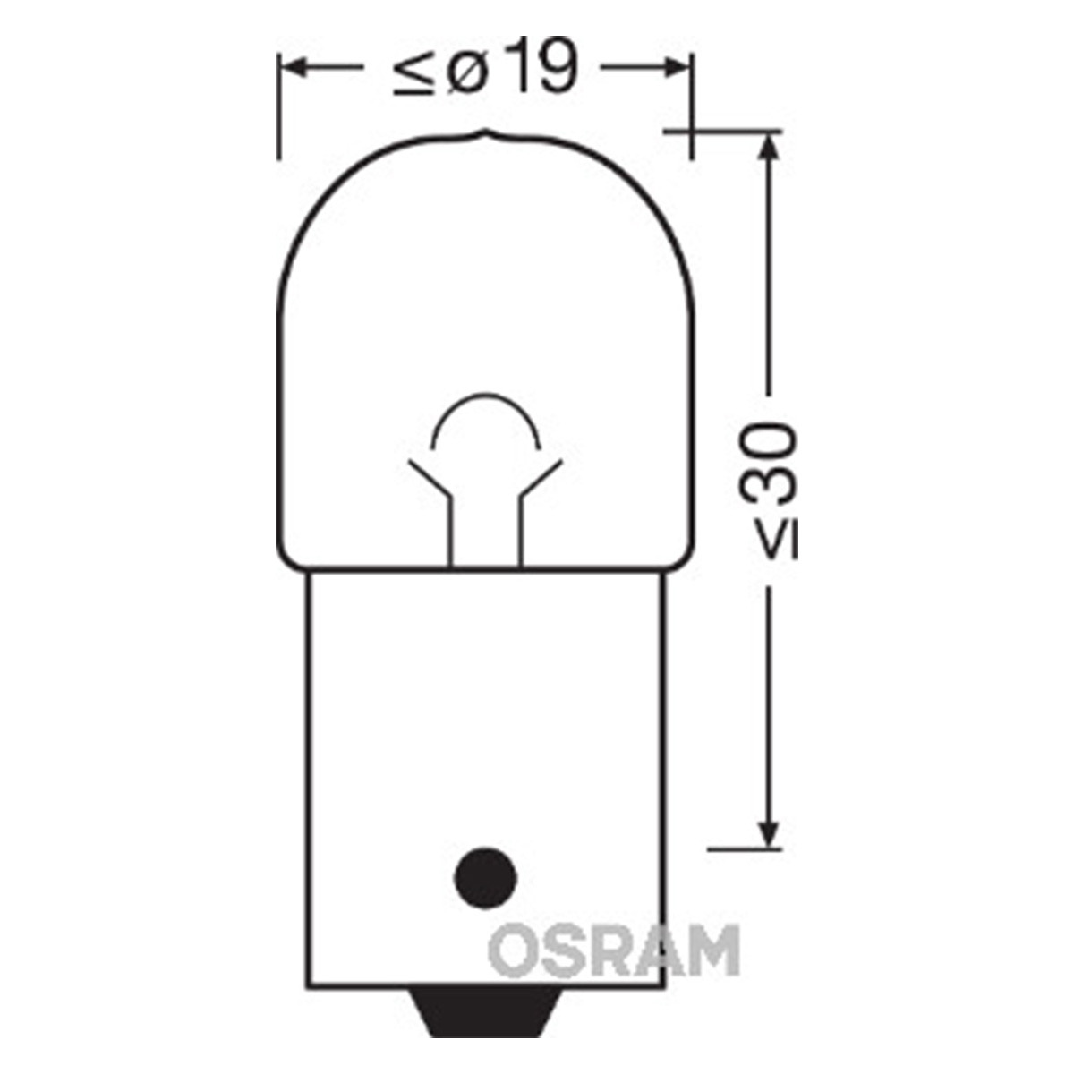 SIJAL PAR 12/ R10W 5008-02B 10W BA15S BLI2 OSRAM 