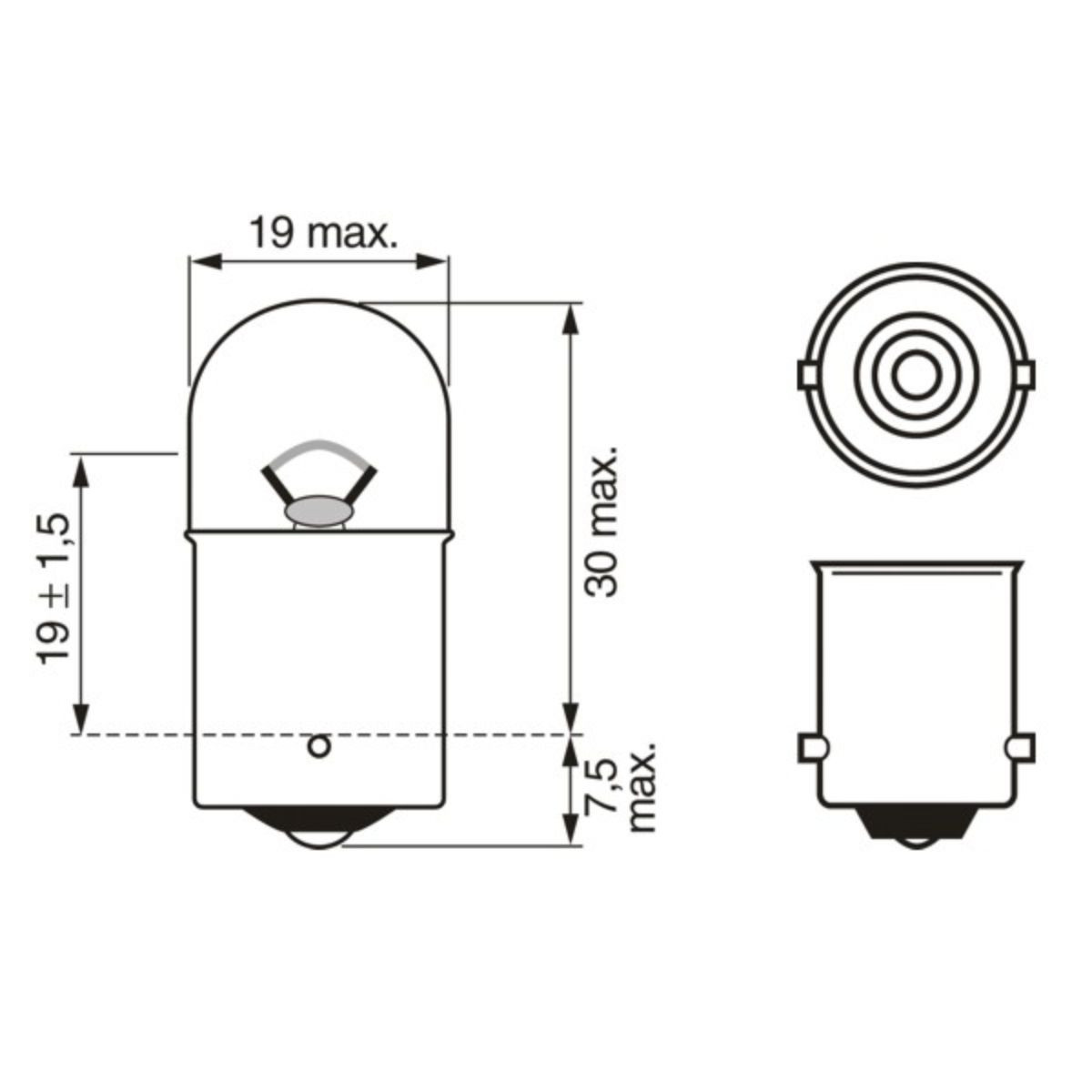 SIJ 12V R5W 1987301022 (  ) BLISTER X2 BOSCH 