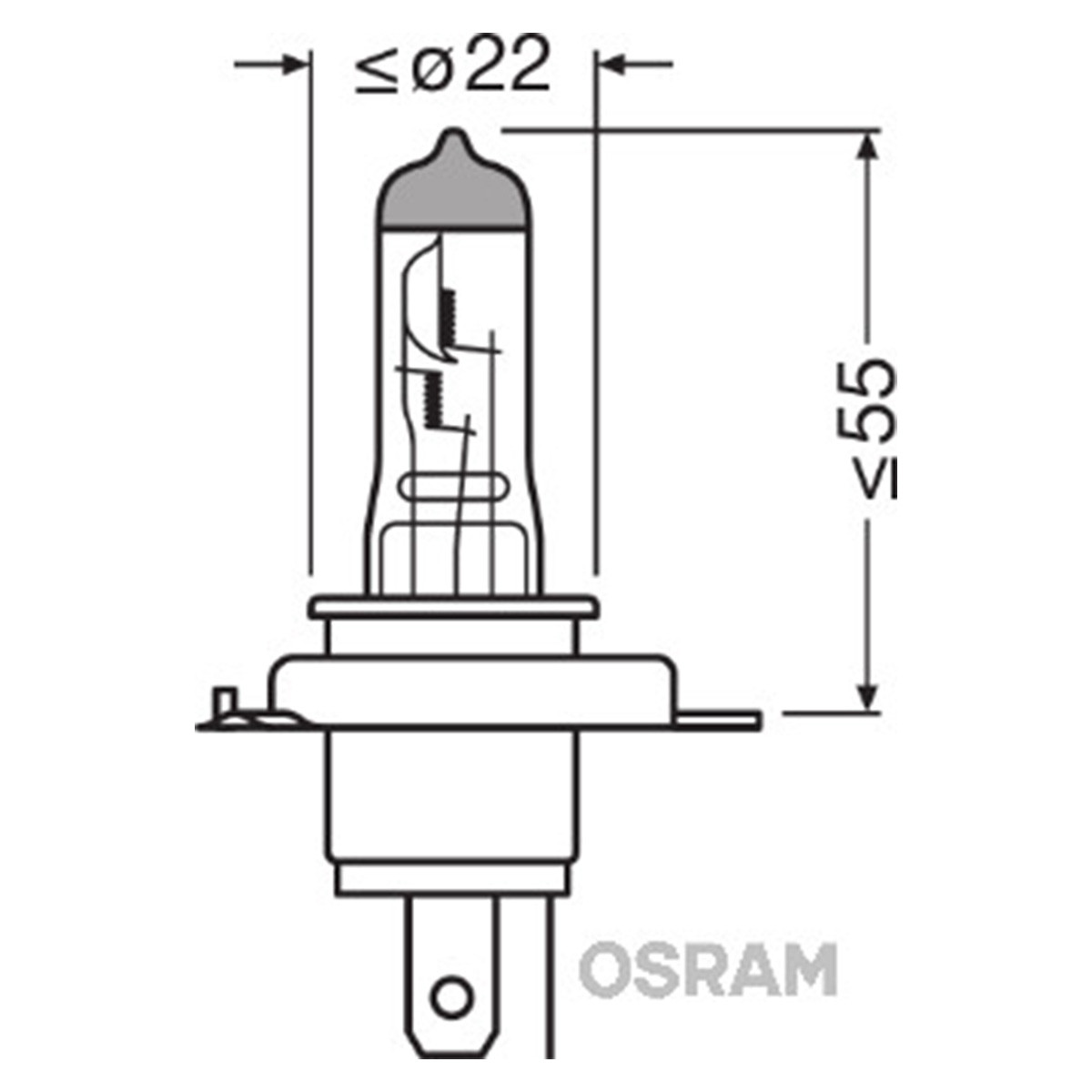 SIJAL 12/H4 64193NBS-01B 60/55W  P43T BLI1  OSRAM 