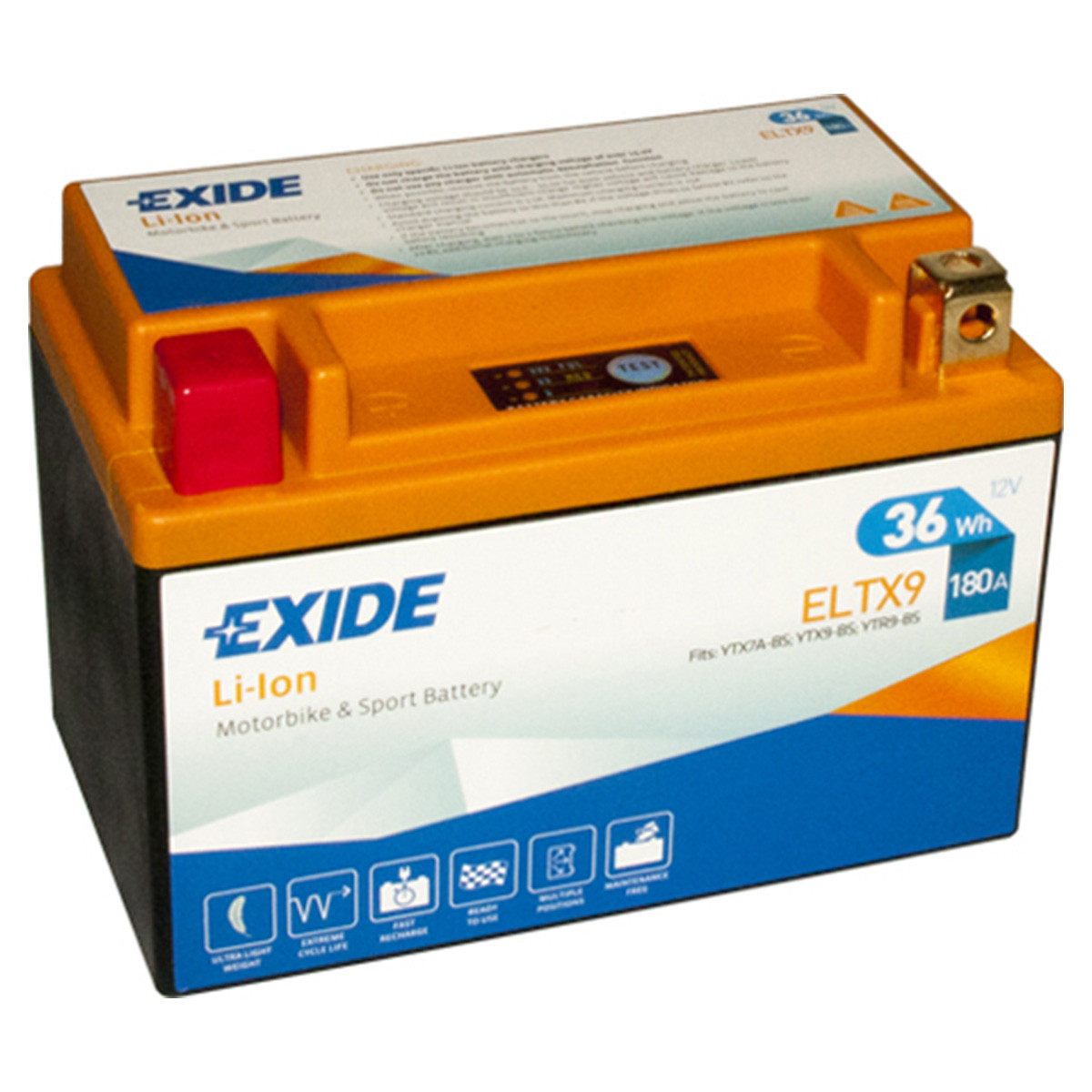 AKUM EXIDE MOTO 12V4AH L+ LI-ION ELTX9 