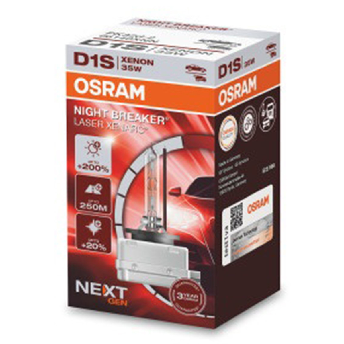 SIJAL XENON / D1S 66140XNN=XN2 35W NIGHT BREAKER LASER +200/220% 4X1 FS1 OSRAM 