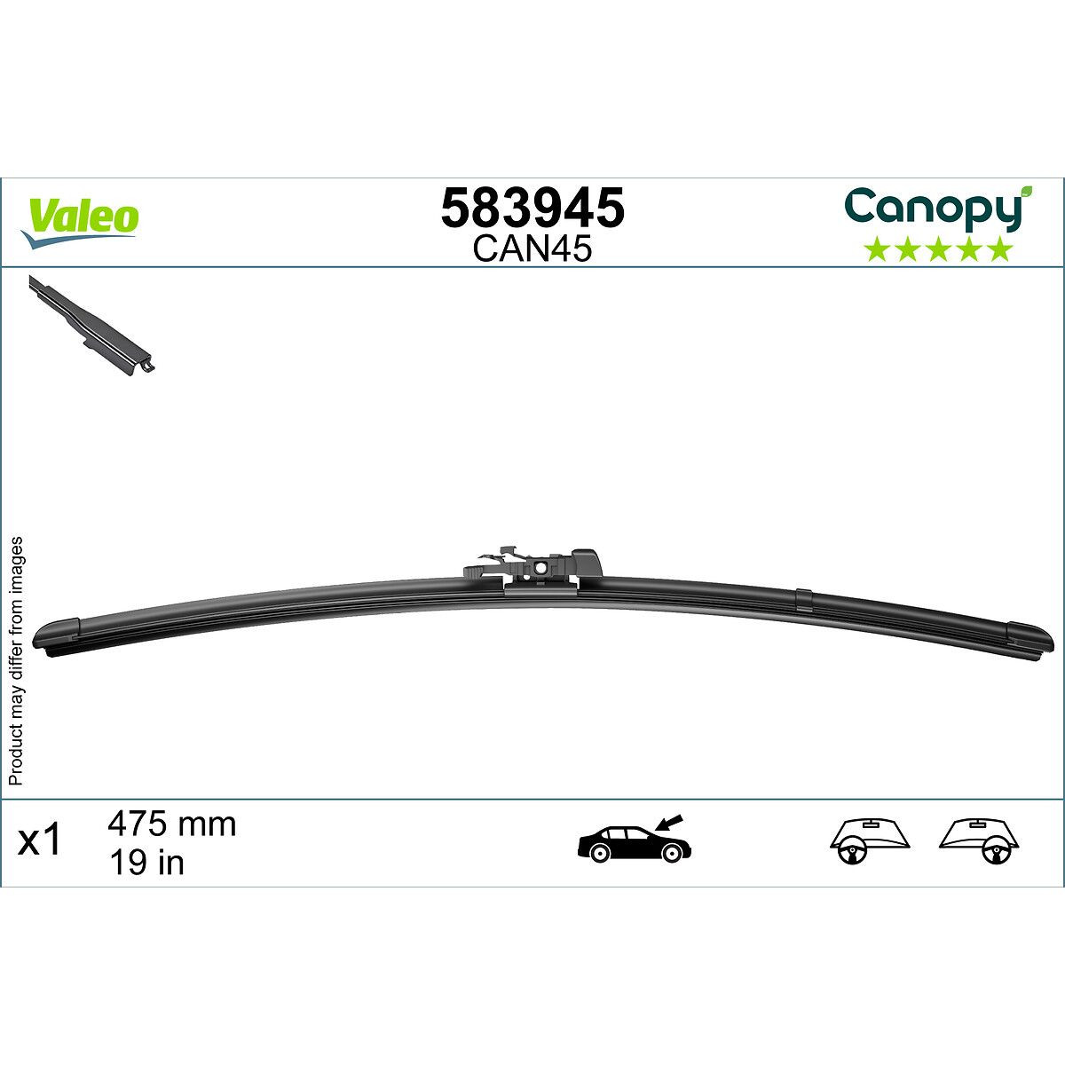 MET 583945 FLAT CAN45 CANOPY VALEO 