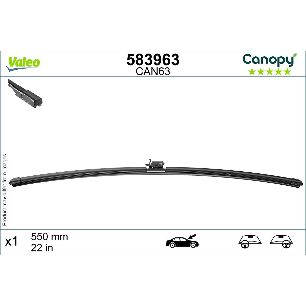 MET 583963 FLAT CAN63 CANOPY VALEO 