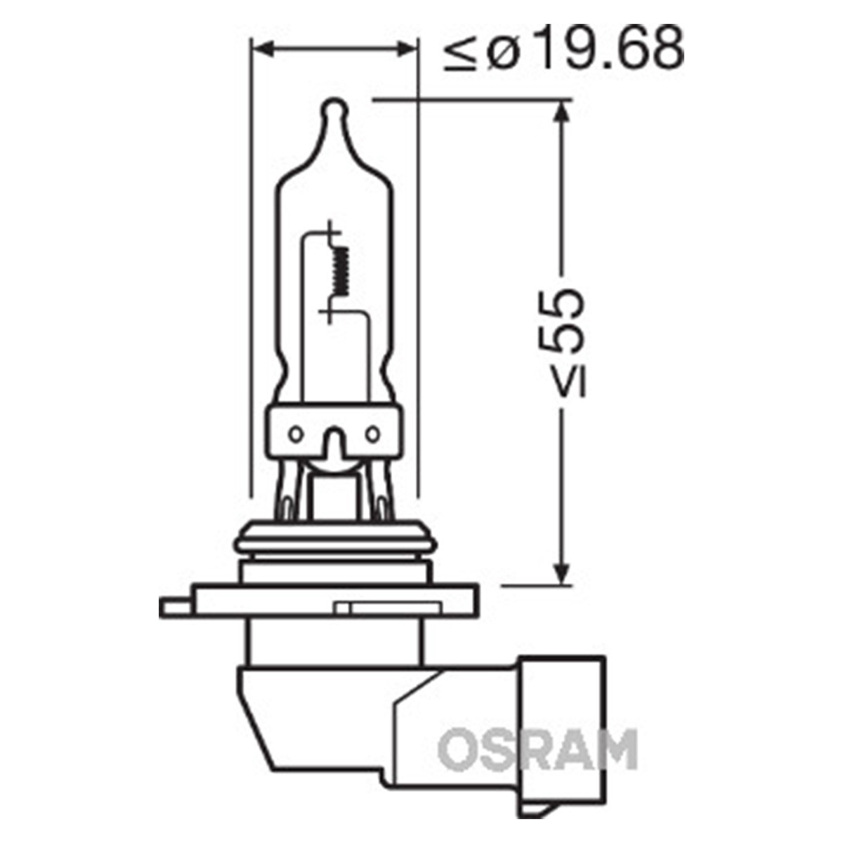 SIJAL 12/ HB3 9005 60W P20D OSRAM 