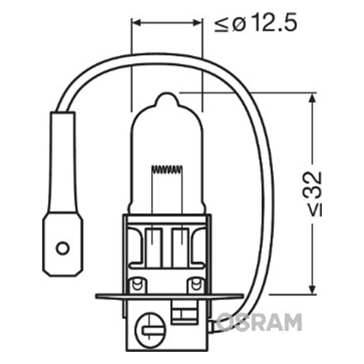 SIJAL 12/ H3 64151 55W PK22S OSRAM 