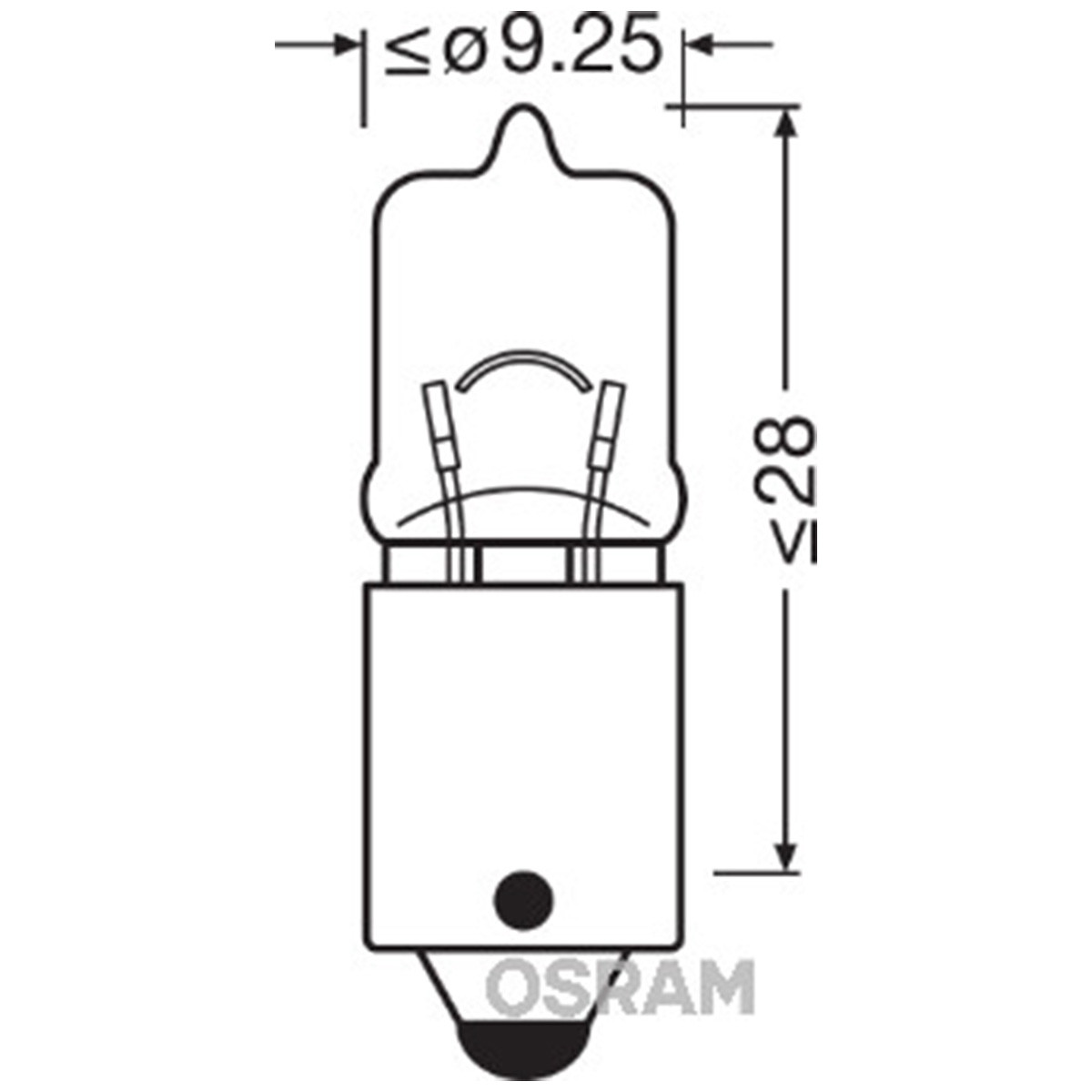 SIJAL 12/ H6W 64132 6W BAX9S OSRAM 