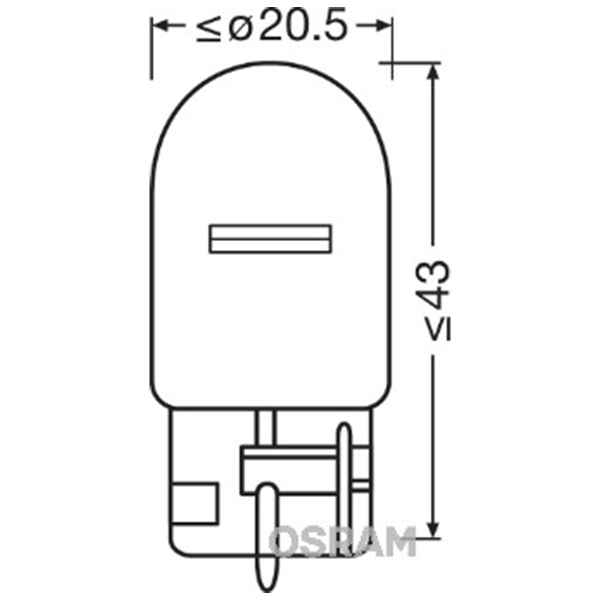 SIJAL 12/ W21W 7505 21W W3x16D OSRAM 