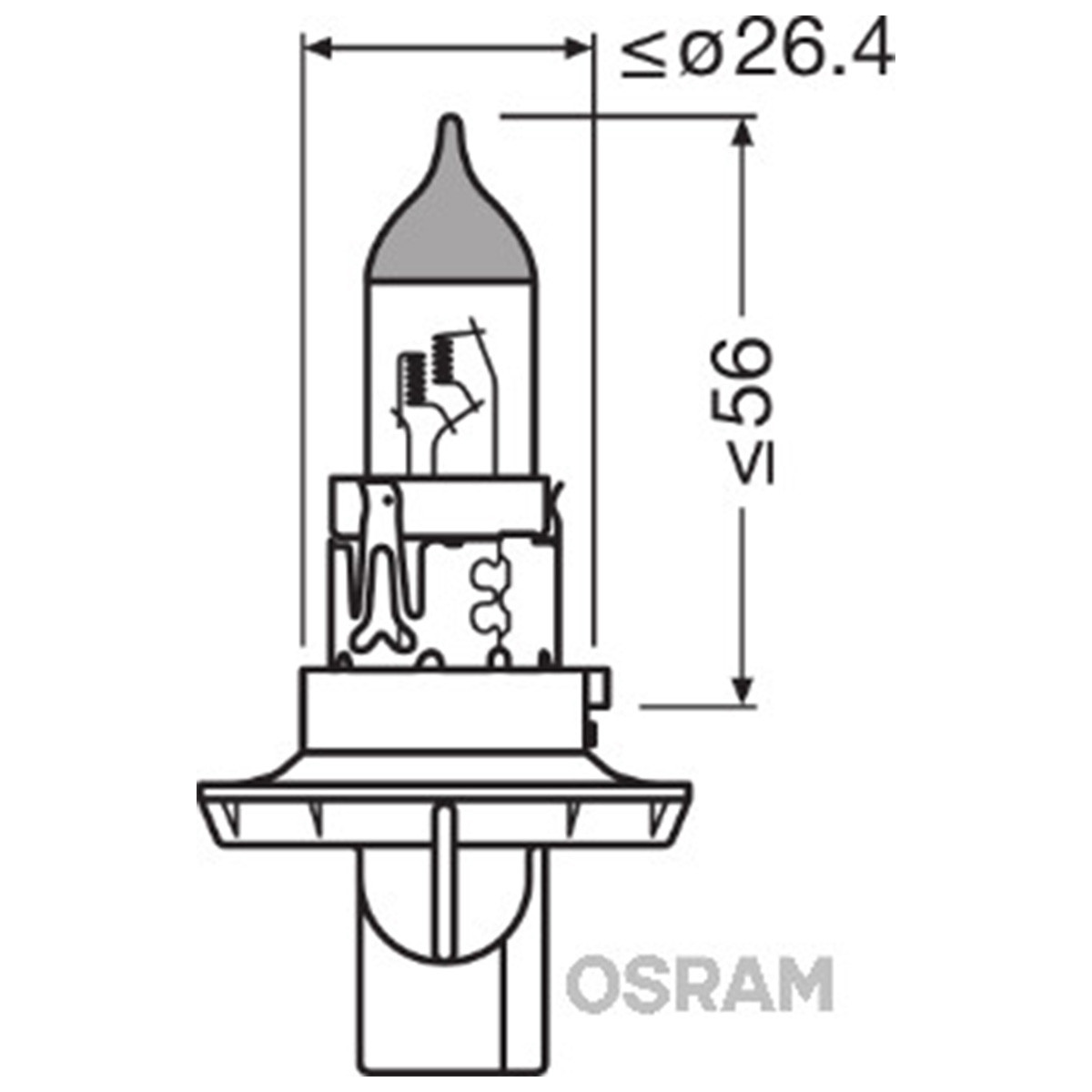 SIJAL 12/ H13 9008 60/55W P26.4T OSRAM 