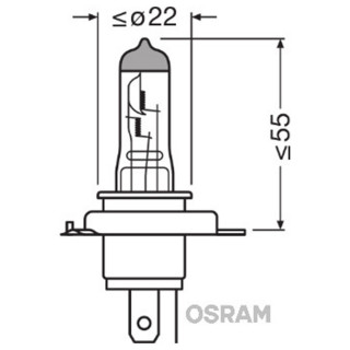 SIJAL PAR 12/ H4 64193NL-HCB 60/55W NIGHT BREAKER LASER +150% P43T HCB2BOX OSRAM 