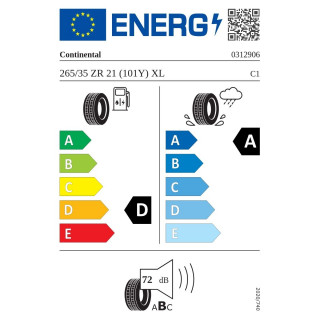 CONTI 265/35X21 101Y XL FR SPORT CONTACT 7 DA72 