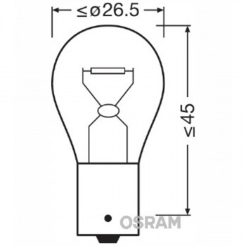 SIJAL PAR 12/ PY21W 7507DC-02B 21W ZUTA DIADEM BAU15S BLI2 OSRAM 