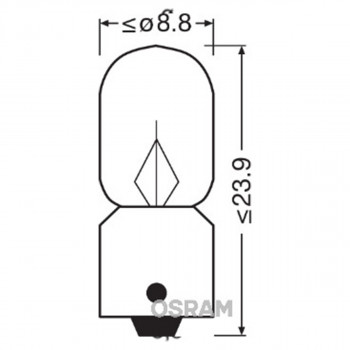 SIJAL 12/ T4W 3796 2W BA9S UNV1 OSRAM 