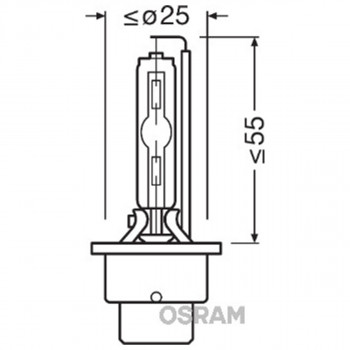 SIJAL XENON / D2S 66240XNL=XN2 NIGHT BREAKER LASER +200/220% 35W 4X1 FS1 OSRAM 