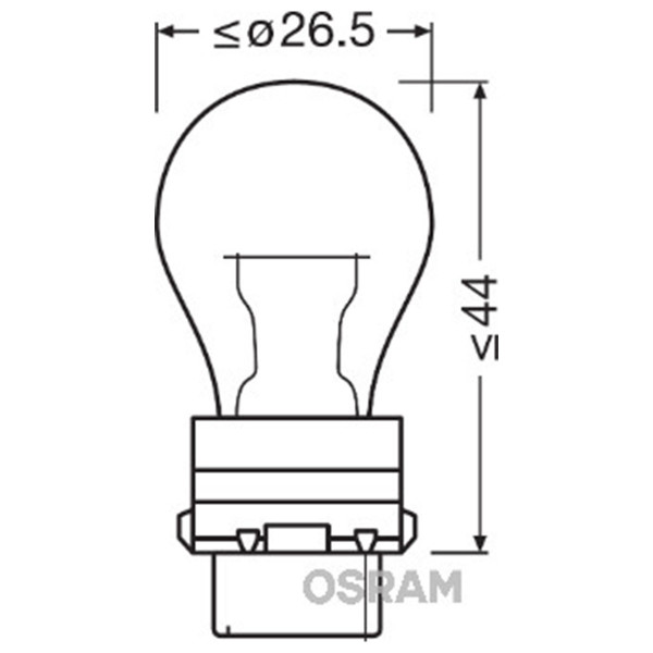 SIJAL 12/ PY27/7W 3757AK 27/7W W2.5X16Q OSRAM 