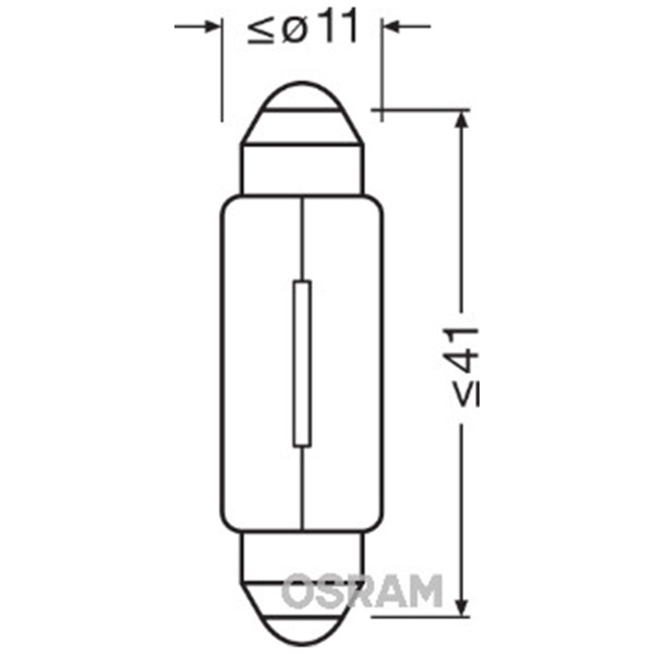 SIJAL 24/ C5W 6424 5W SV8,5-8 UNV1 OSRAM 