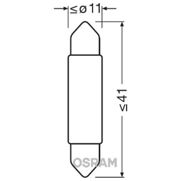 SIJAL LED 12/ C5W 6441BL-01B 0.5W 41MM SV8,5-8 PLAVA OSRAM 