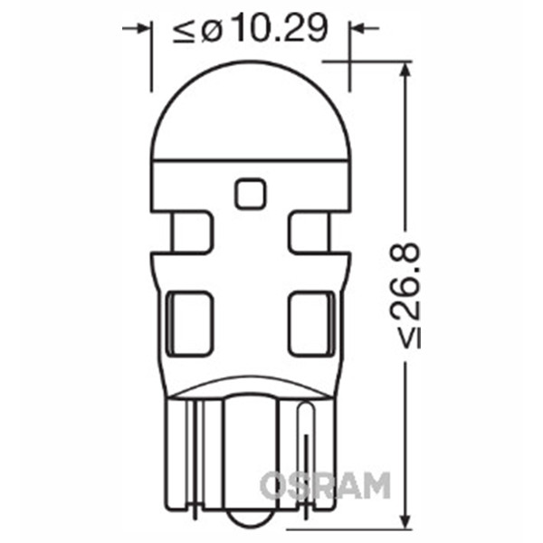 SIJAL PAR LED 12V/ W5W 2880GR-02B 0.5W W2.1X9.5D ZELENA BLI2 OSRAM 