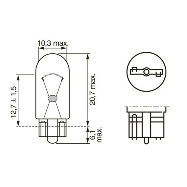 SIJ 12V W5W 1987301026 (  17177 ) BLISTER X2 BOSCH 