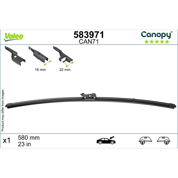 MET 583971 FLAT CAN71 CANOPY VALEO 