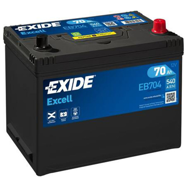 AKUM EXIDE EXCELL 12V70AH D+ ASIA EB704 ( E23 ) 